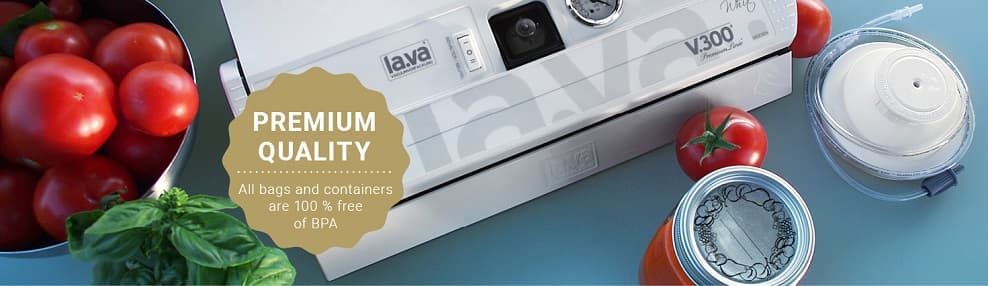 LAVA V300 Premium machine with vegetables