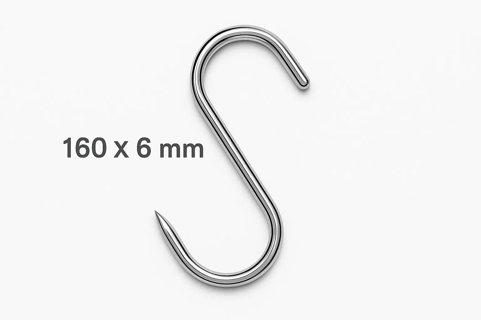 S-Hooks 160x6mm 60kg