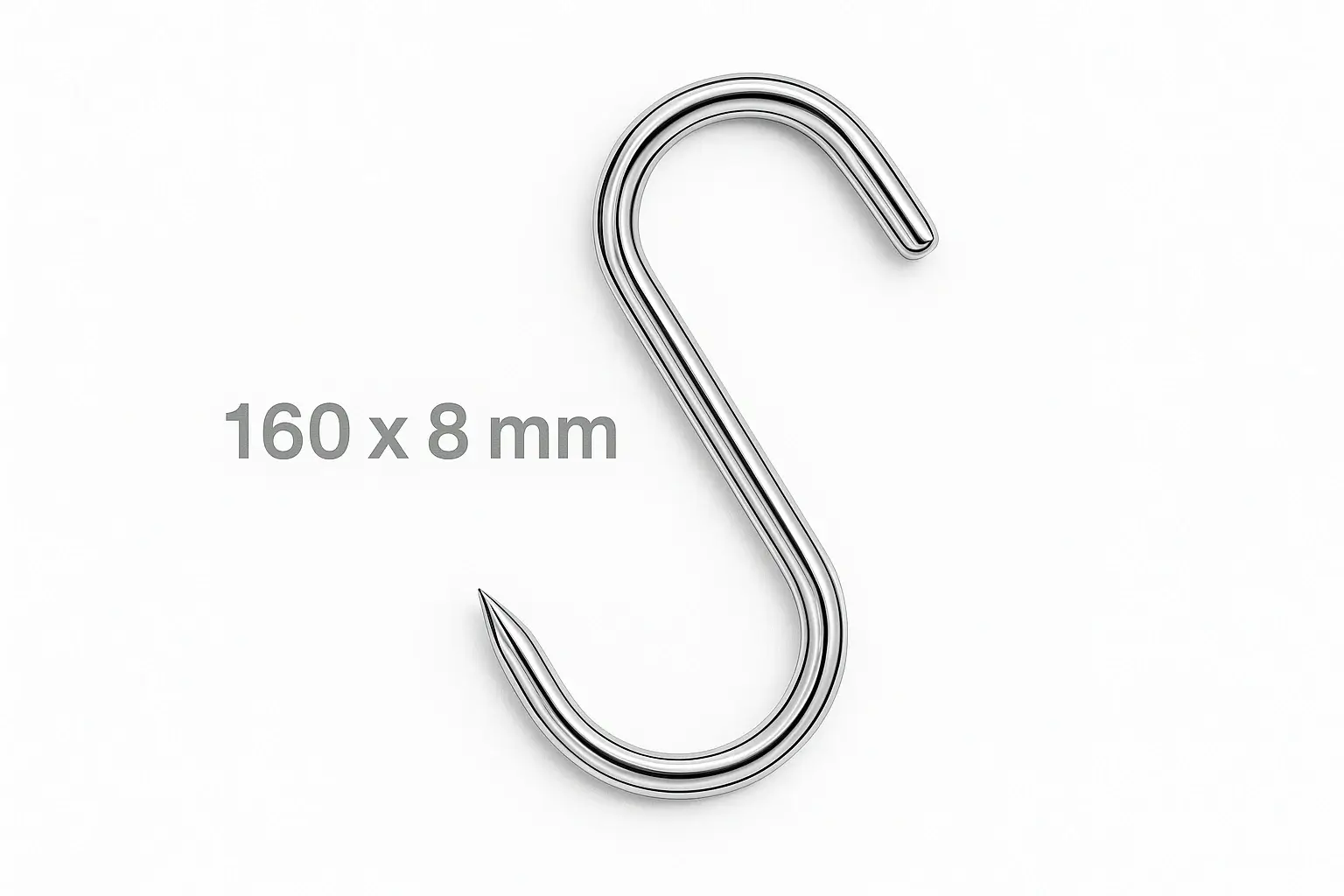 S-Hooks 160x8mm 100kg