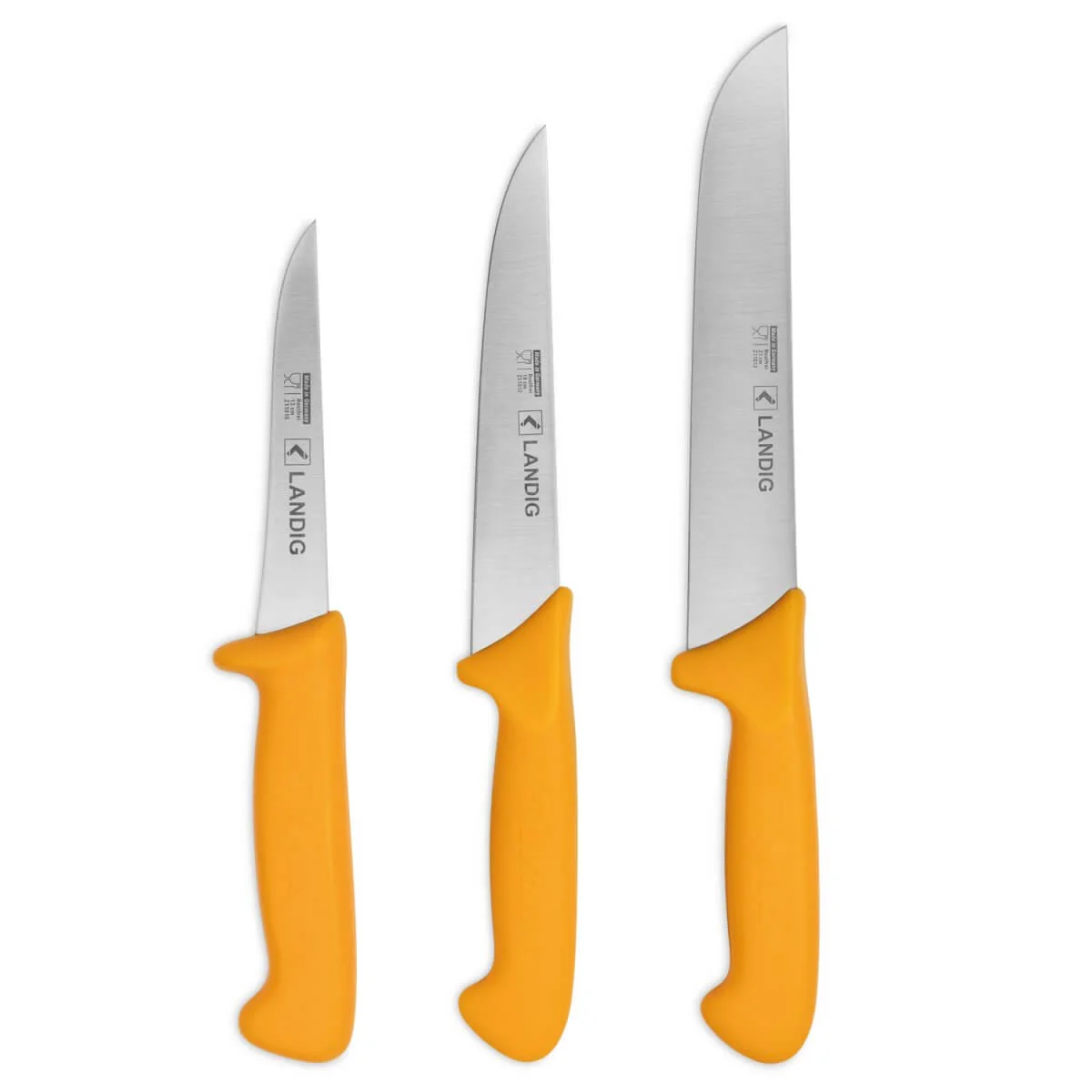 Knife Set (3 Butcher's Knives) — Yellow Handle